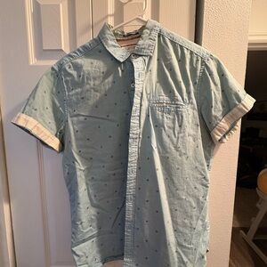 Denim & Flower Light Blue Casual Button Down Shirt